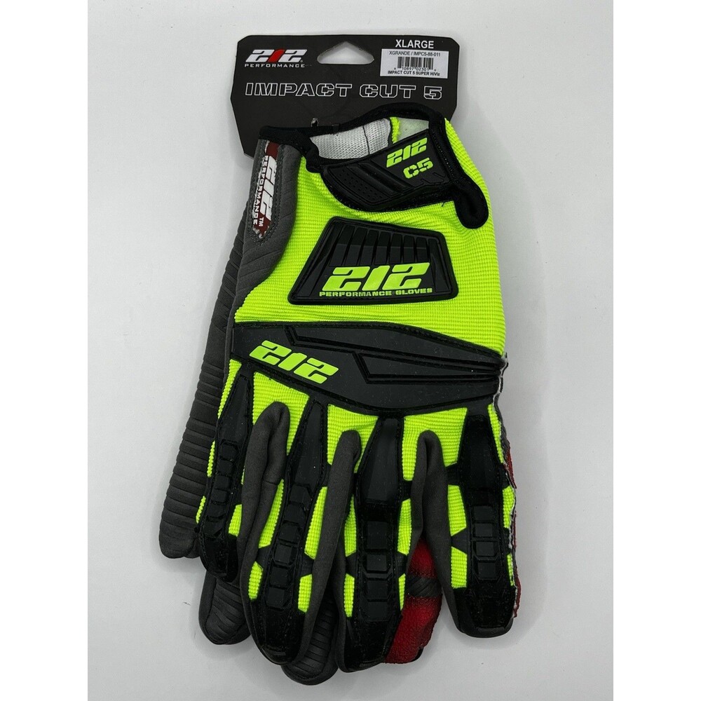 212 Performance Super Hi-Vis Impact Gloves for Construction & Mechanics Size XL